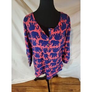 Lilly Pulitzer Palmetto Top in the "Pack Your Trunk" Pima Cotton  Size M